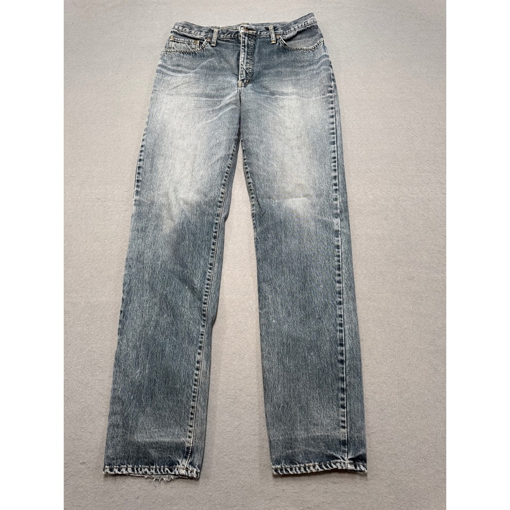 Edwin Jeans Men's 32x34 Gray Light Wash Denim Straight Leg Relaxed Fit Whiskered